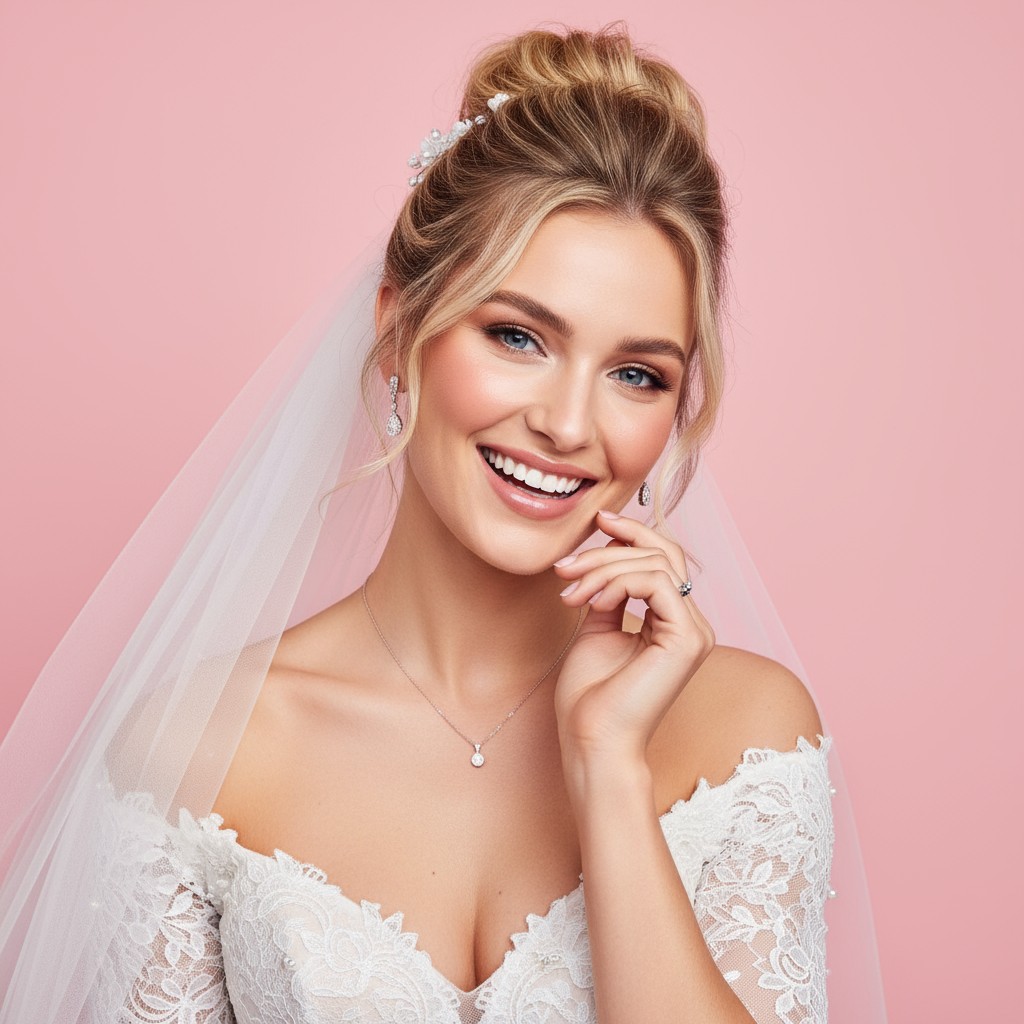 High Bun Wedding Updo Ideas